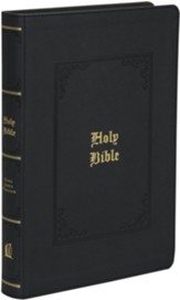 KJV Large Print Center-Column Reference Bible, Comfort Print--soft leather-look, black