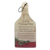 Recipe For Christmas Cheer Glass Cutting Board