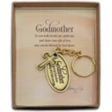 Godmother Key Ring With Cross