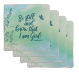 Be Still And Know Fabric Coaster, Set of 4