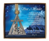 Star Of Wonder Nativity Ornament, On Gold Ribbon