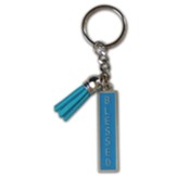 Blessed Keychain, Blue With Tassel