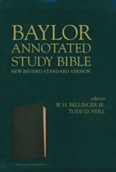 NRSV Baylor Annotated Study Bible--imitation leather,  green