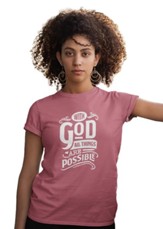 With God All Things Short Sleeve Shirt, X-Large