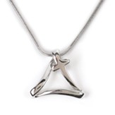 Small Cross of the Trinity Necklace, Silver