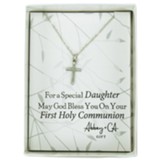 Communion Cross Pendant Necklace, For Daughter