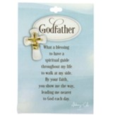 Godfather Cross Dove Pin, Gold
