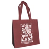 As for Me and My House Eco-tote, Maroon (Joshua 24:!5)