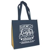 Let Your Light Shine Eco Tote, Blue (Matthew 5:16)