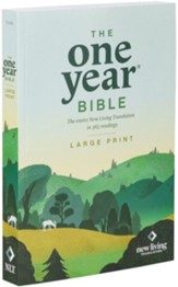 NLT One Year Premium Slimline Large  Print Bible, Softcover