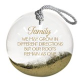 Family May Grow in Different Directions But Our Roots Remain Glass Lantern, Gold