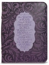 For I Know The Plans Bible Cover, XX-Large