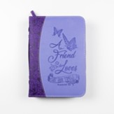 Friend Loves Bible Cover, Purple, XX-Large