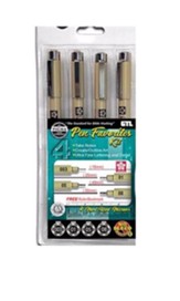 PIGMA Micron Pens, Favorites Kit, 4 Pack, Black