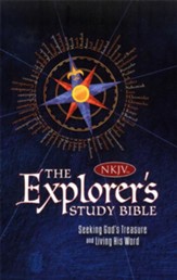 NKJV Explorer's Study Bible--soft leather-look blue