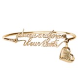 Always and Forever in Our Hearts, Friend Charm, Bangle Bracelet
