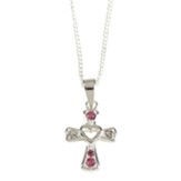 Cross with Cutout Heart Necklace