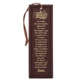 The Lord's Prayer Faux Leather Bookmark, Brown