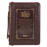 The Lord's Prayer Bible Cover, Brown, Medium