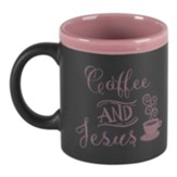 Coffee And Jesus Chalkboard Mug
