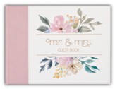 Mr. & Mrs. Guest Book, Pink & White Floral