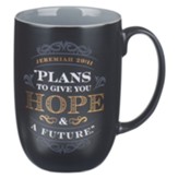 Hope & a Future Mug, Black & Gray