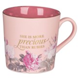 More Precious Mug, Pink Two-tone Floral