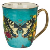 Hope Mug, Teal & White Butterfly