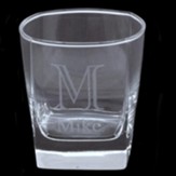 Personalized, Glass Tumbler, Monogram and Name, 10.5 Ounces