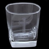 Personalized, Glass Tumbler, Cross, 10.5 Ounces