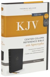 KJV Center Column Reference Bible  with Apocrypha--hardcover