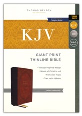 KJV Thinline Giant-Print Vintage  Series, Comfort Print--soft leather-look, brown (indexed)