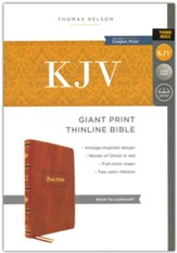 KJV Thinline Giant-Print Vintage Series, Comfort Print--soft leather-look, tan (indexed)