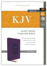 KJV Thinline Giant-Print Vintage Series, Comfort Print--soft leather-look, purple (indexed)