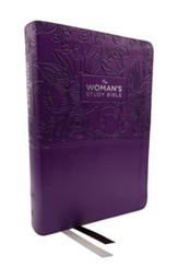 KJV Woman's Full Color Study Bible, Comfort Print--soft leather-look, purple