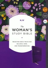 KJV Woman's Full Color Study Bible, Comfort Print--soft leather-look, purple (indexed)
