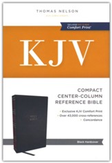 KJV Compact Center-Column Reference Bible, Comfort Print--hardcover