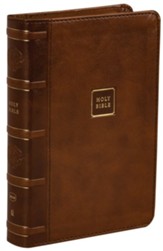 NKJV Compact Paragraph-Style  Reference Bible, Comfort Print--soft leather-look, brown