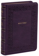 KJV Compact Reference Bible, Comfort Print--soft leather-look, purple