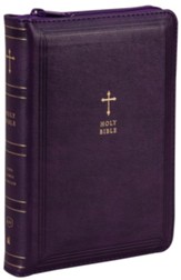 KJV Compact Reference Bible, Comfort Print--soft leather-look, purple with zipper