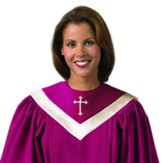 Canterbury Reversible Choir Stole--Chianti with Ivy Accent