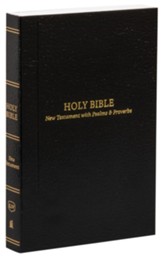 KJV Pocket New Testament with Psalms  and Proverbs, Comfort Print-- softcover, black