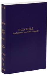 KJV Pocket New Testament with Psalms  and Proverbs, Comfort Print-- softcover, purple