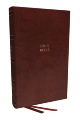 NKJV Single-Column Reference Bible, Comfort Print--soft leather-look, brown