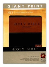 NLT Holy Bible, Giant Print TuTone Brown and Tan Imitation Leather