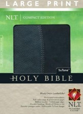 NLT Large Print Compact Edition, Black and Onyx Imitation Leather, Thumb-Indexed - Slightly Imperfect