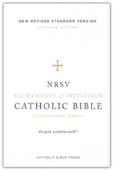NRSVCE Sacraments of Initiation  Catholic Bible, Comfort Print--soft leather-look, purple