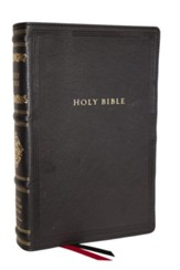 RSV Personal Size Reference Bible--soft leather-look, black