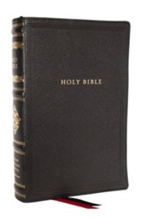 RSV Personal Size Reference Bible--genuine leather, black