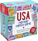 USA Memory Match Game (Set of 100 Cards)